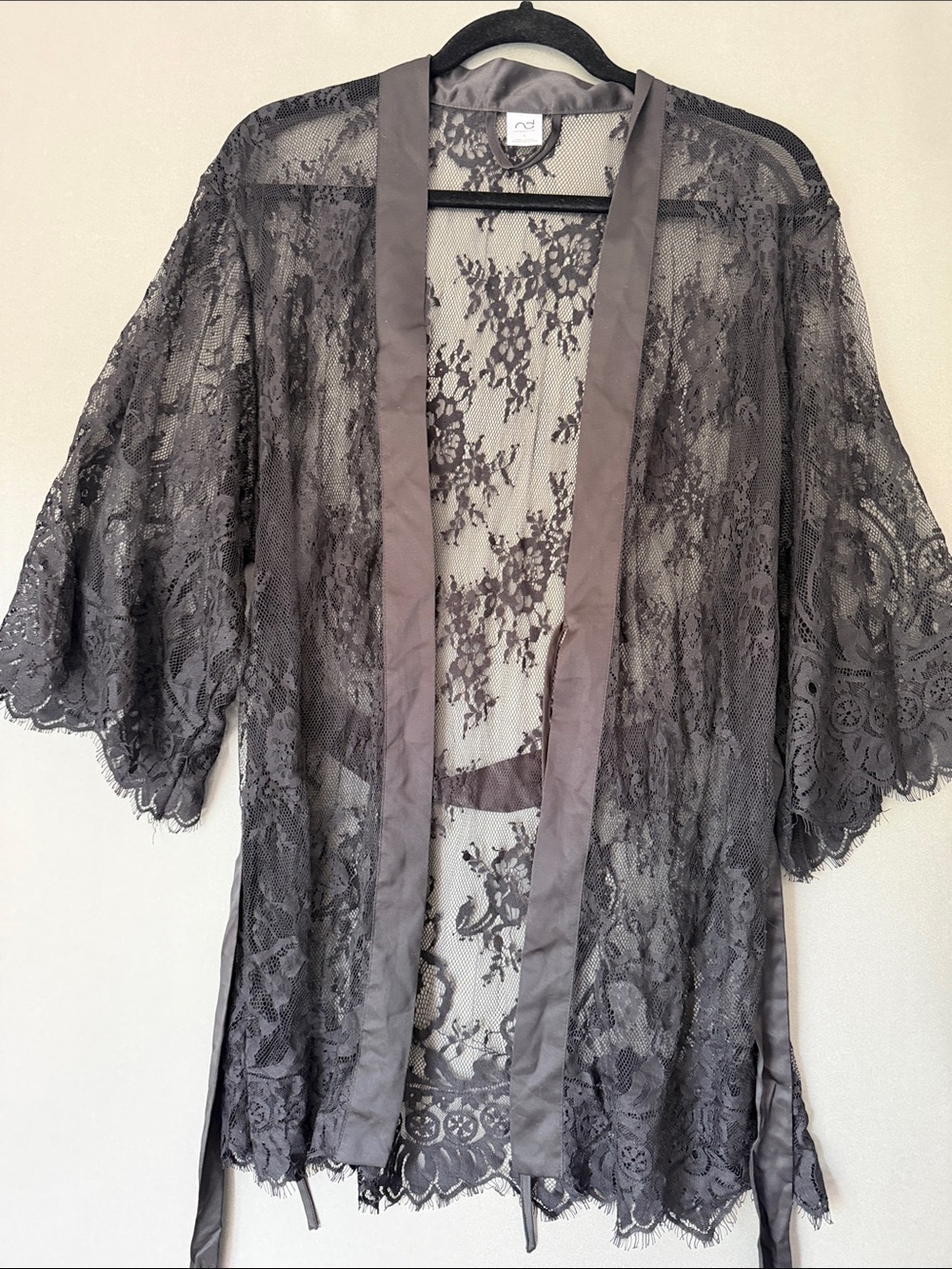 Lace Kimono Robe S Black Lace robe NEW Full Lace robe size Small